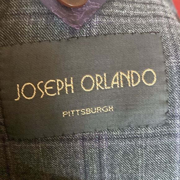 Robert Talbott Carmel Linen Blazer 2Btn Half Lined Men Blue Striped L - Picture 5 of 9